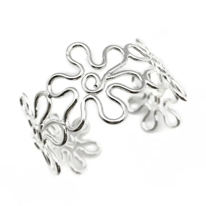 Silver Plated Adjustable Cuff Bracelet - Assorted Styles