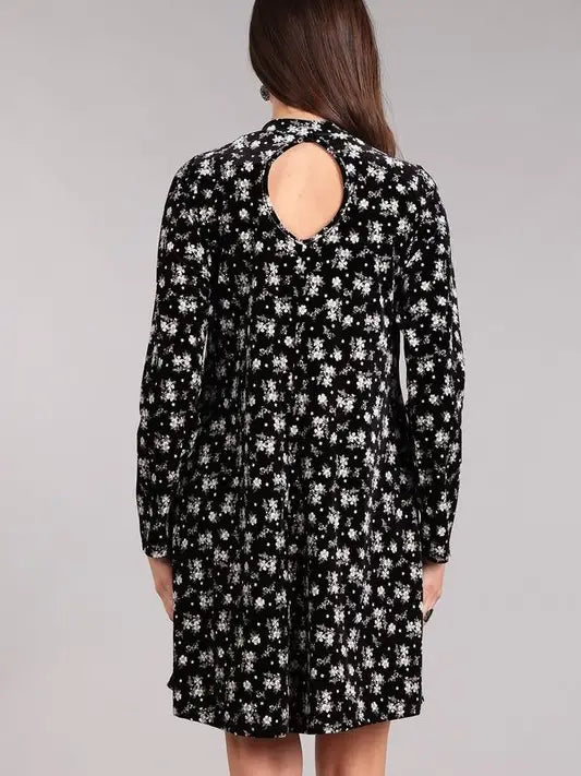 Velvet Floral Dress
