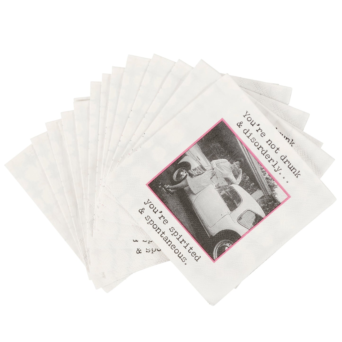 Spirited And Spontaneous Beverage Napkin