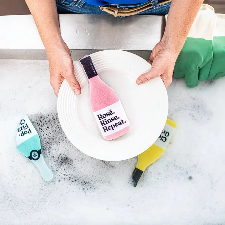 Scrubbly™ Kitchen Sponge: Rosé Rinse Repeat