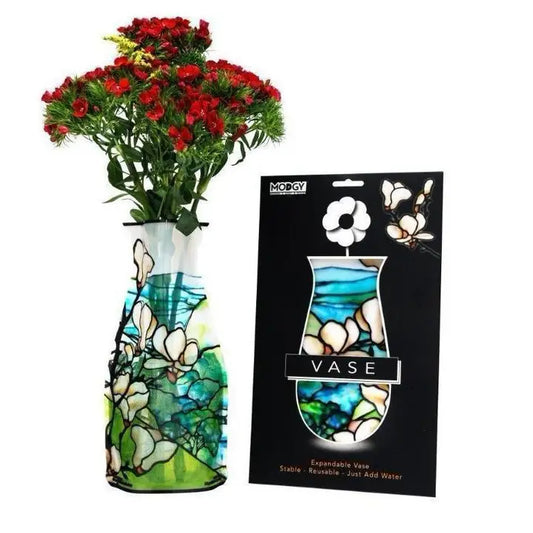 Modgy Expandable Vase - Louis C. Tiffany Magnolia Landscapes