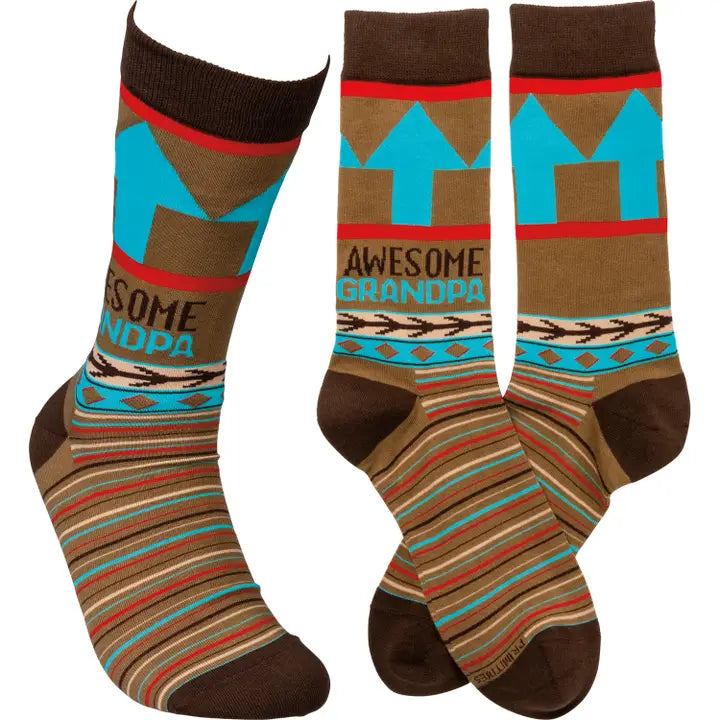 Primitive by Kathy Awesome Grandpa Socks