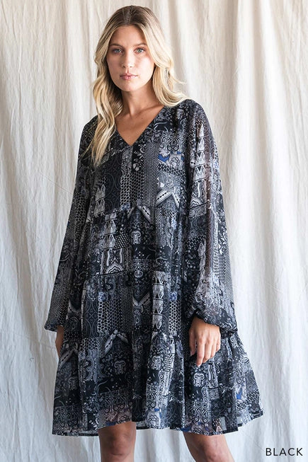 Boho Tiered Women's Dress