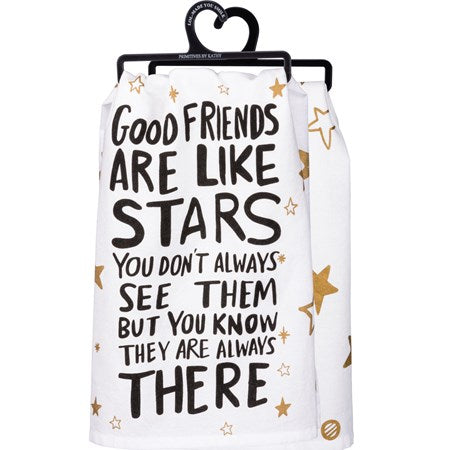 Primitive by Kathy - Good Friends Are Like Stars Kitchen Towel