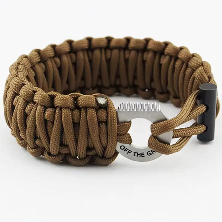 Off-The-Grid Survival Bracelet ( brown )