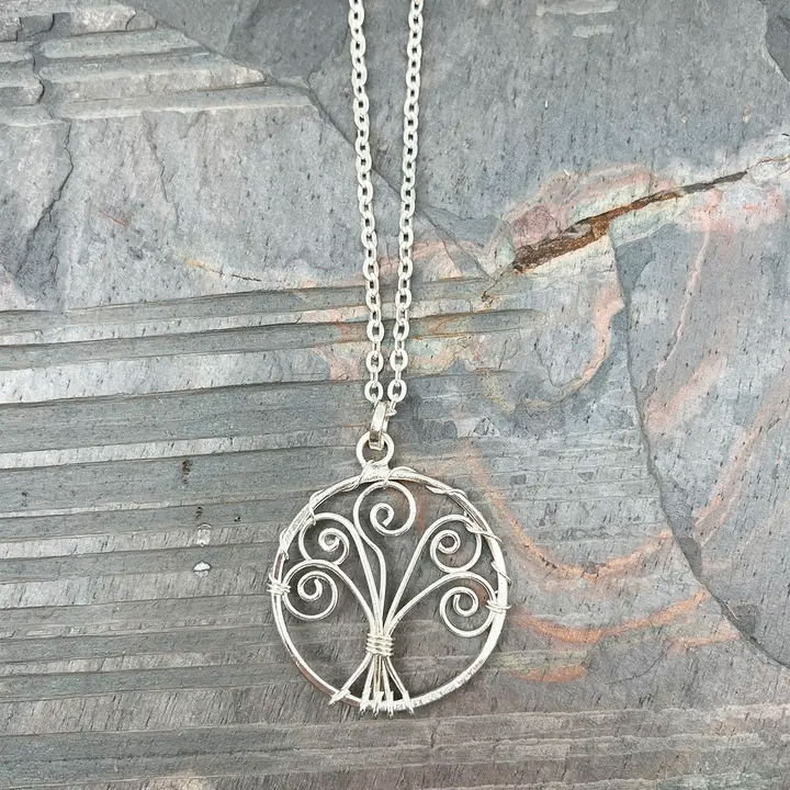 Silver Plated Necklace  - Tree of life