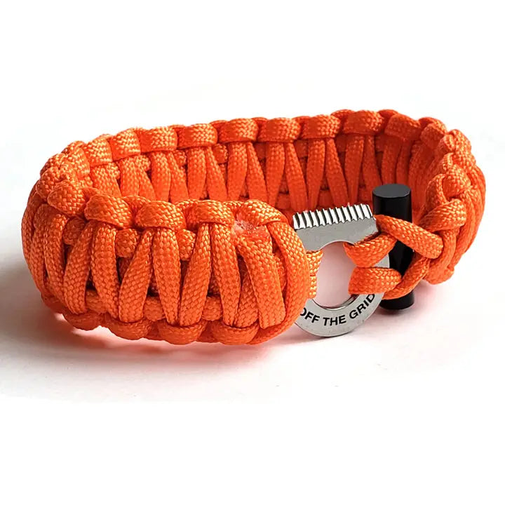 Off-The-Grid Survival Bracelet ( orange )