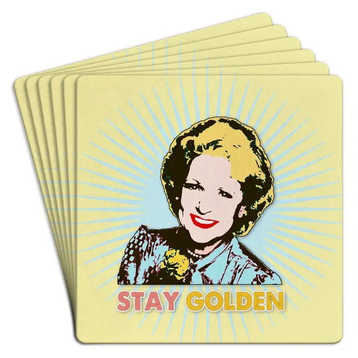 Coaster | Paper 6pk Stay Golden