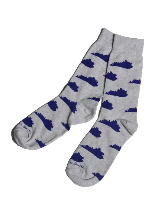 Grey - Blue Ky Socks