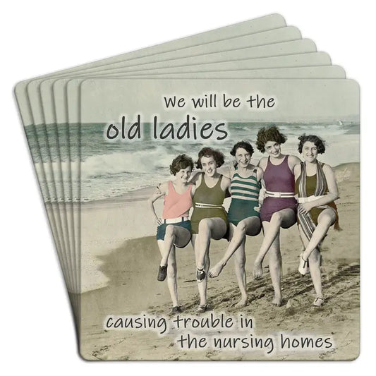 Coaster | Paper 6pk We Will Be the Old Ladies