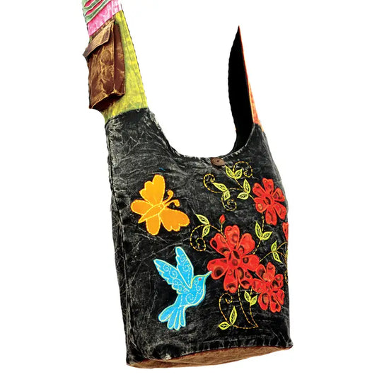 Hummingbird Black Monk Bag