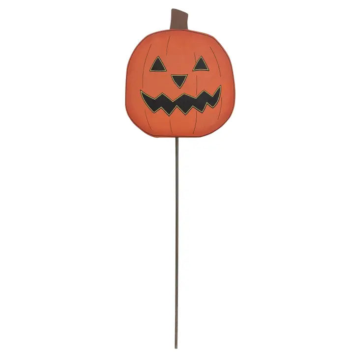 Jack O'lantern Planter Stake/Accent, 10"H