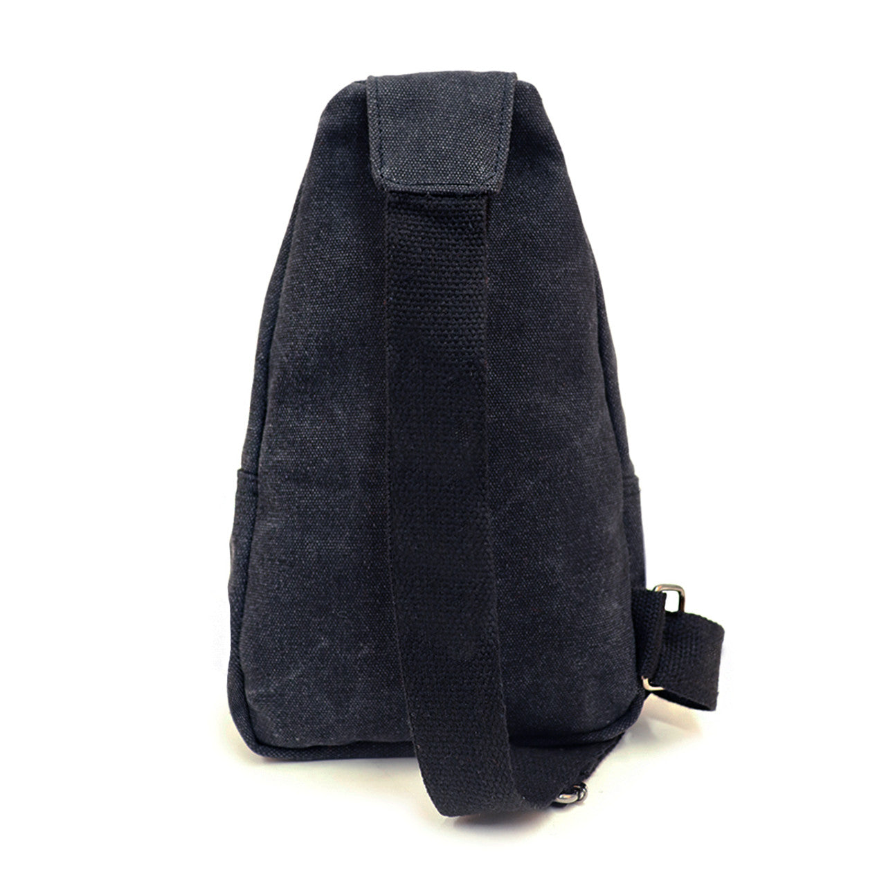 Canvas Crossbody Sling Bag with Adjustable Strap - Charcoal