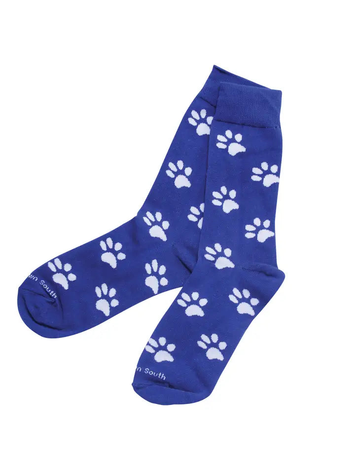 Blue Paw Y'all Socks