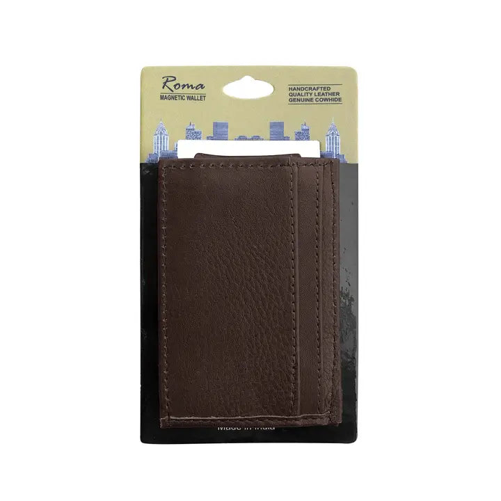 Cowhide Leather Magnetic Money Clip - 2 colors