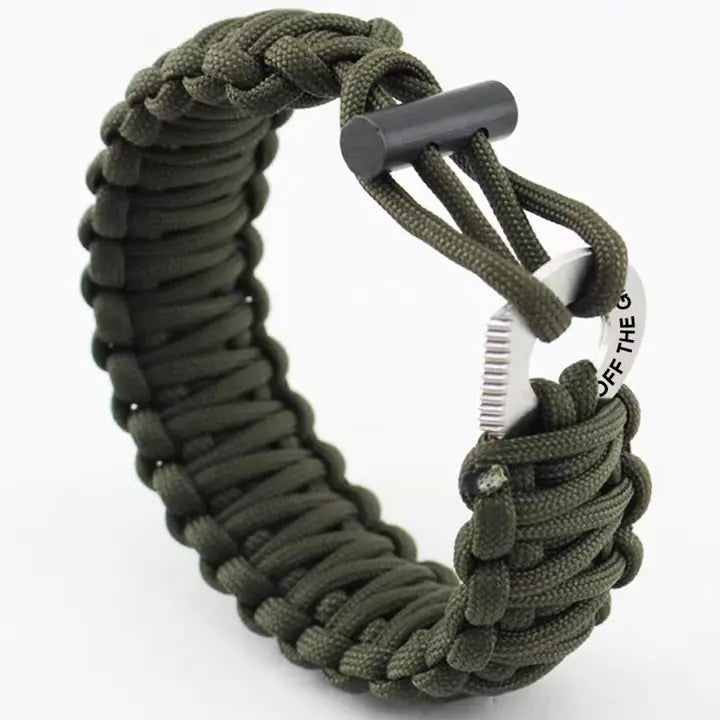 Off-The-Grid Survival Bracelet ( olive )