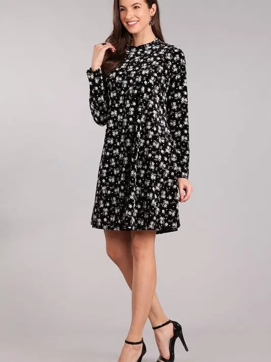 Velvet Floral Dress