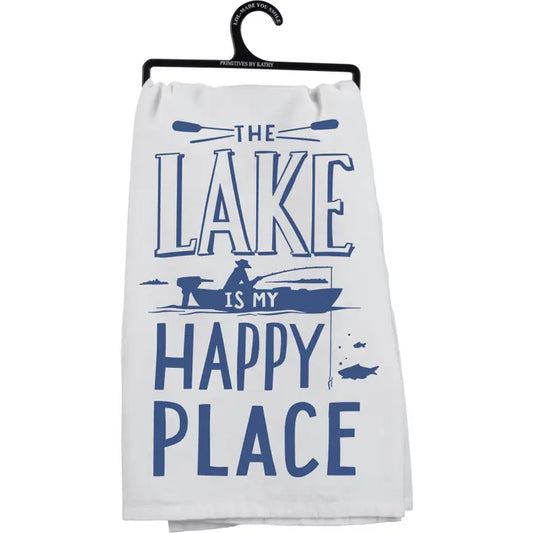 Primitive by Kathy - Lake Is My Happy Place Kitchen Towel