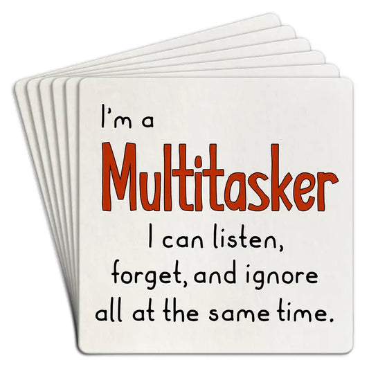 Coaster | Paper 6pk I'm A Multitasker