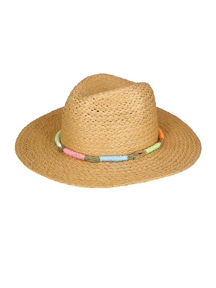 Multi Colors Straw Band Straw Hat - 4 Colors