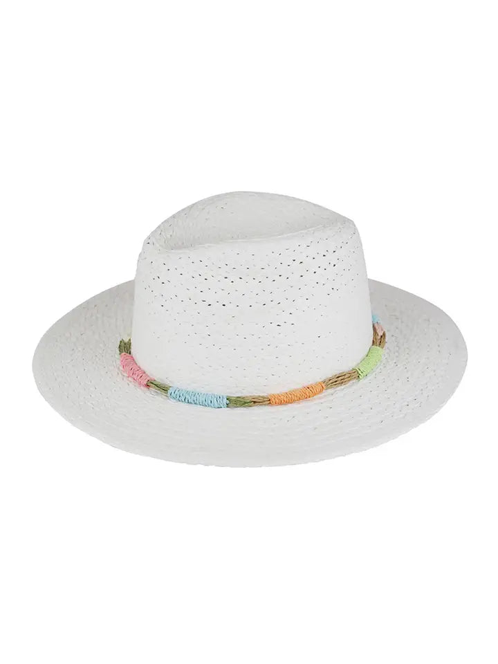 Multi Colors Straw Band Straw Hat - 4 Colors