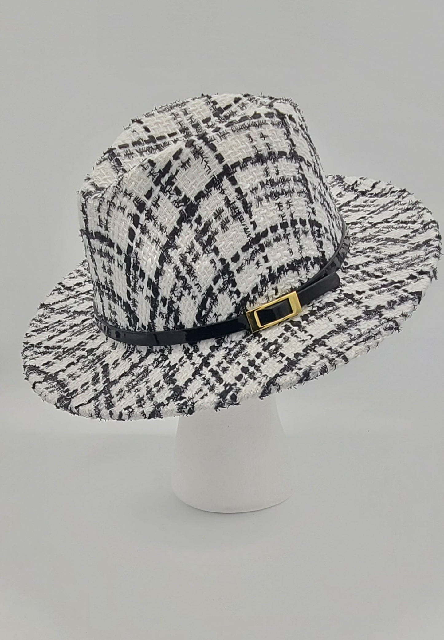 Plaid Small Brimmed Hat - 2 Styles