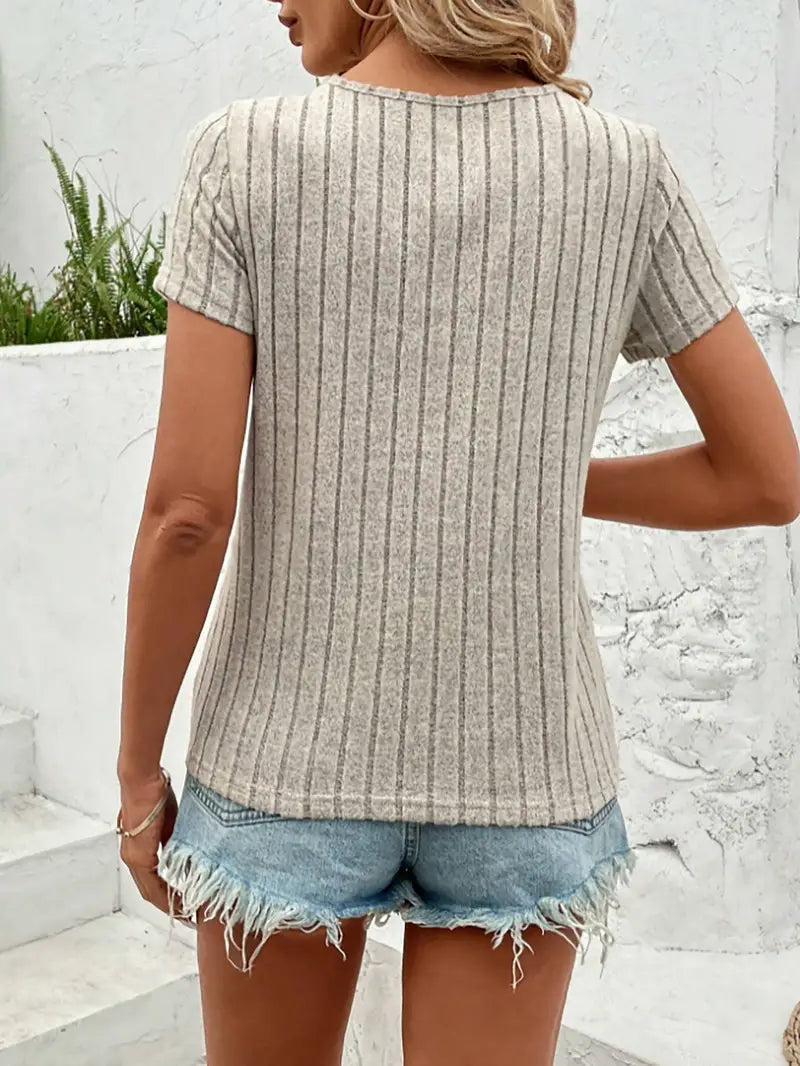 Lace Splicing Crew Neck Top